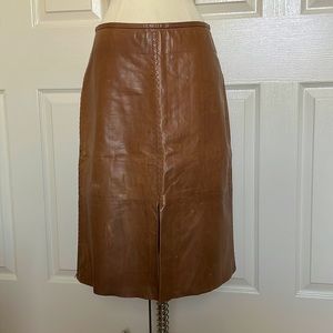 Banana Republic Size 6 Genuine Leather Skirt